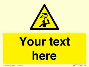 Custom warning overhead obstacle